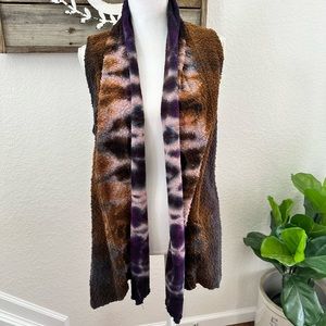 Artofcloth tie dye sweatshirt vest layering piece ladies‎ size Small
